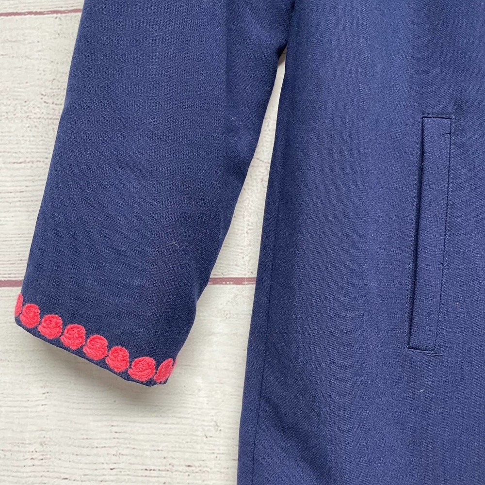 Vineyard Vines Sheath Dress Knee Length Embroidered Jewel Neck Long Sleeve S - Picture 4 of 14